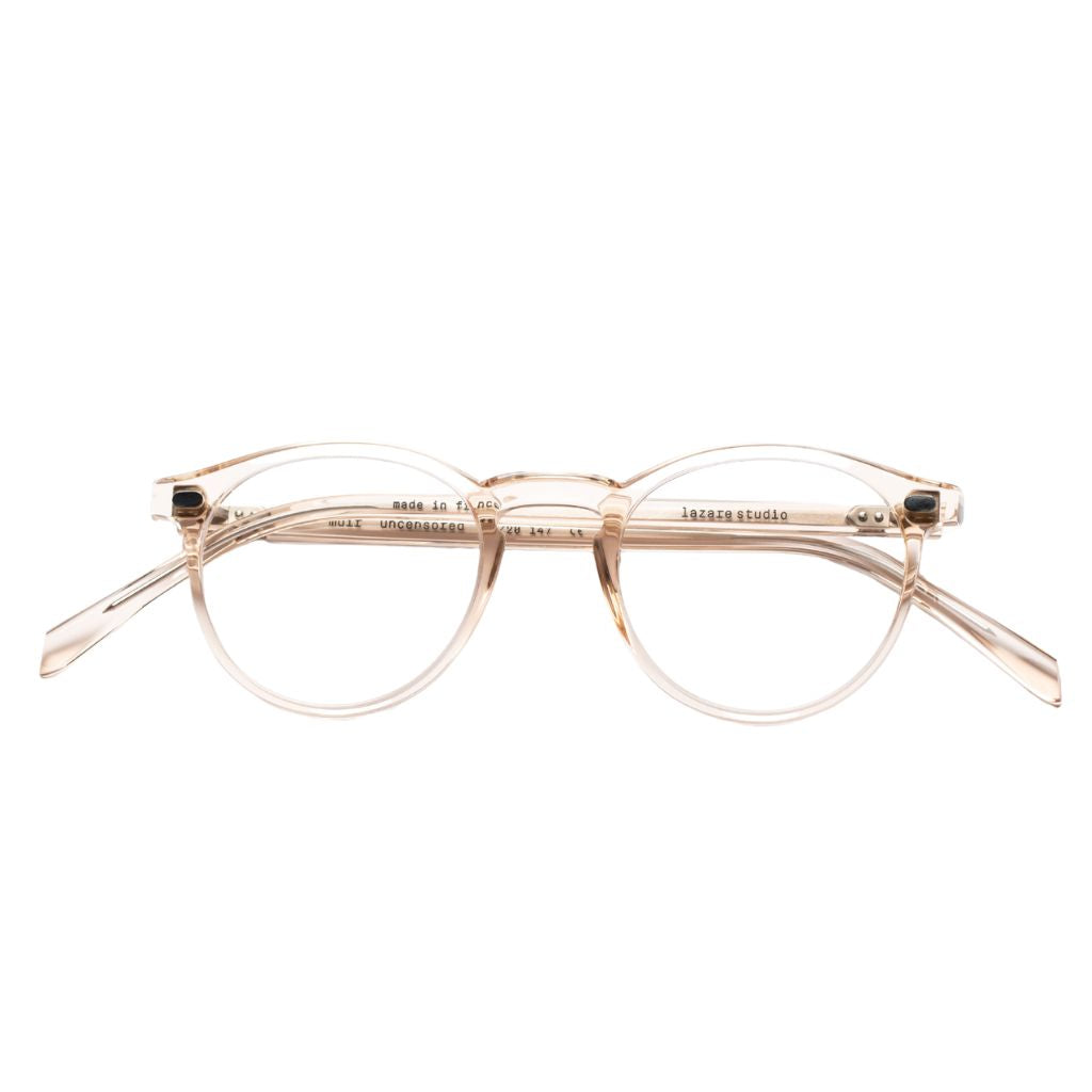 Lazare Studio Muir Uncensored Panto Designer Brille rund transparent klar Acetat München Optiker Brillen Schneider
