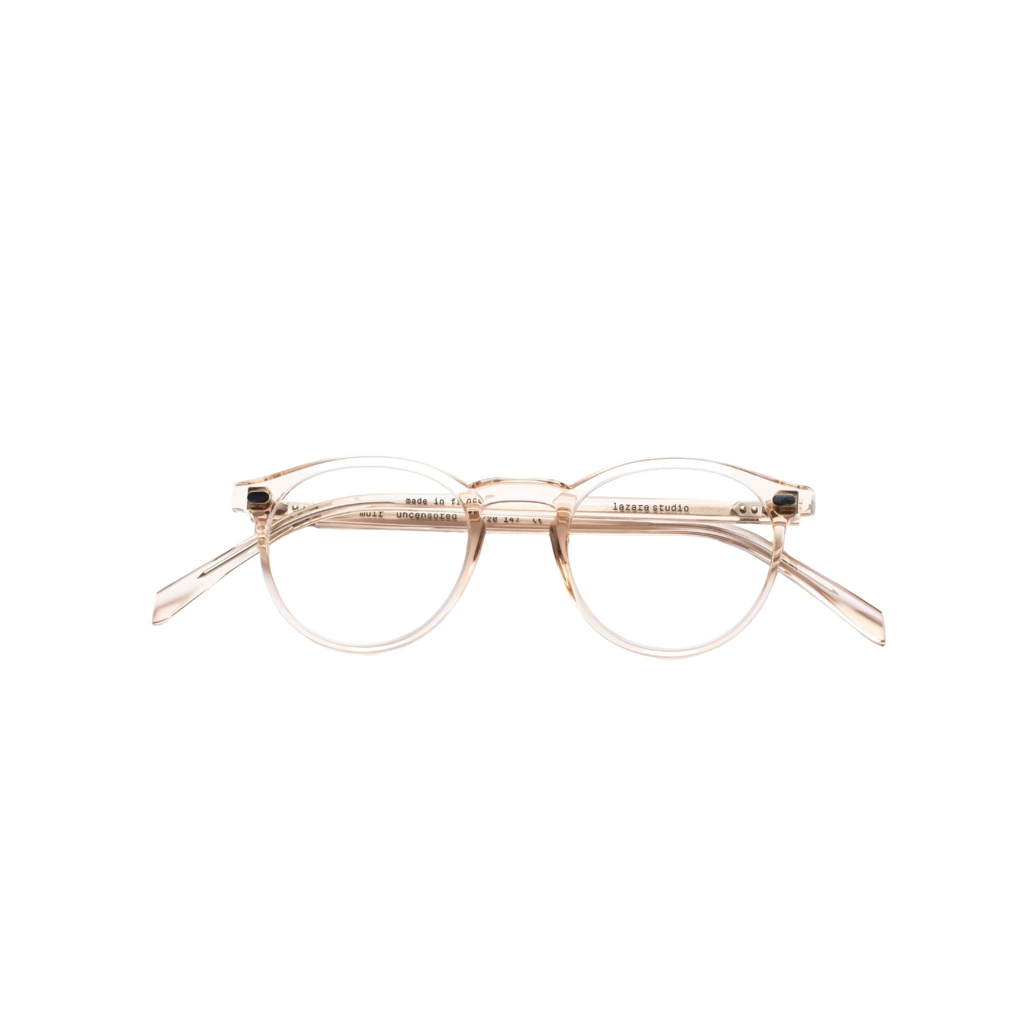 Lazare Studio Muir Uncensored Panto Designer Brille rund transparent klar Acetat München Optiker Brillen Schneider