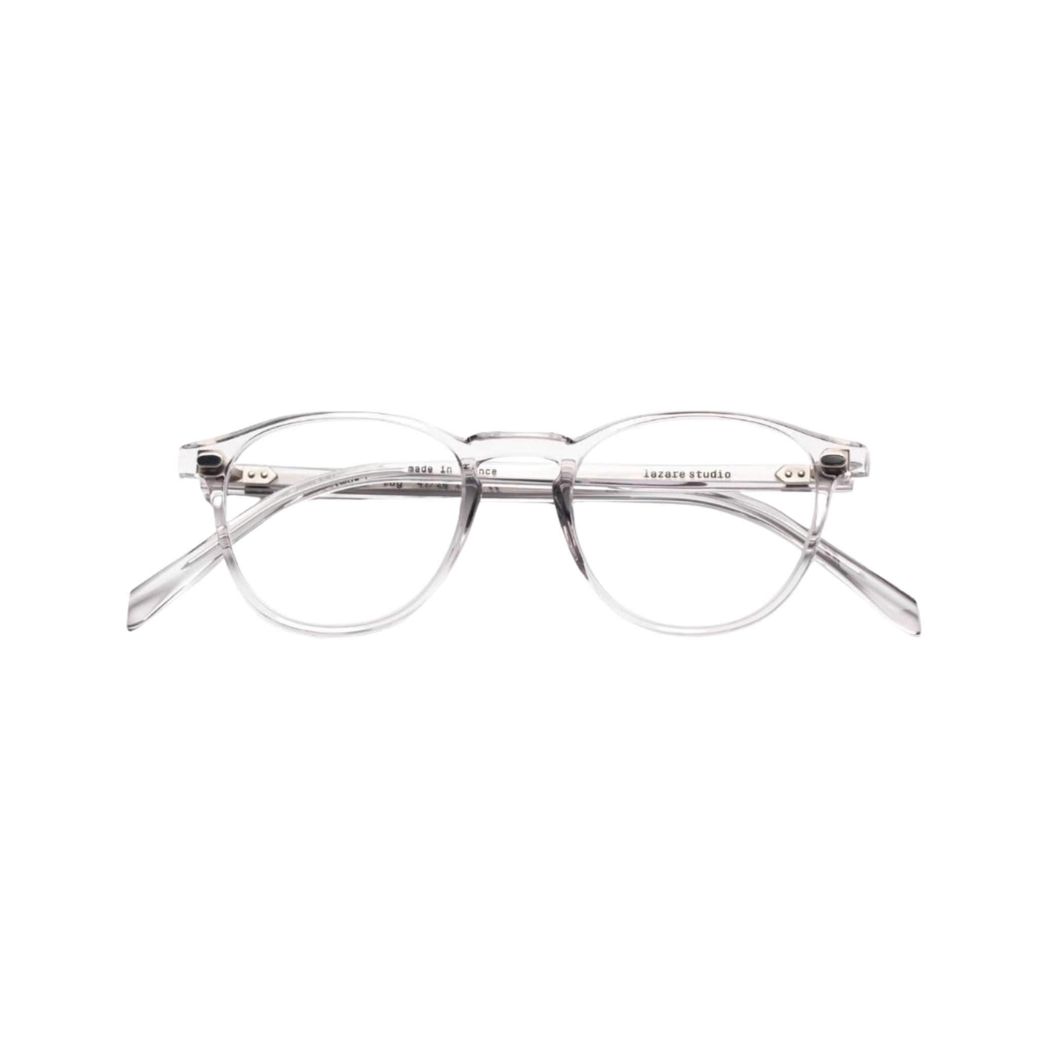 Lazare Studio Raymond Fog Clear Brille rund transparent hell Acetat minimalistisch Frankreich München
