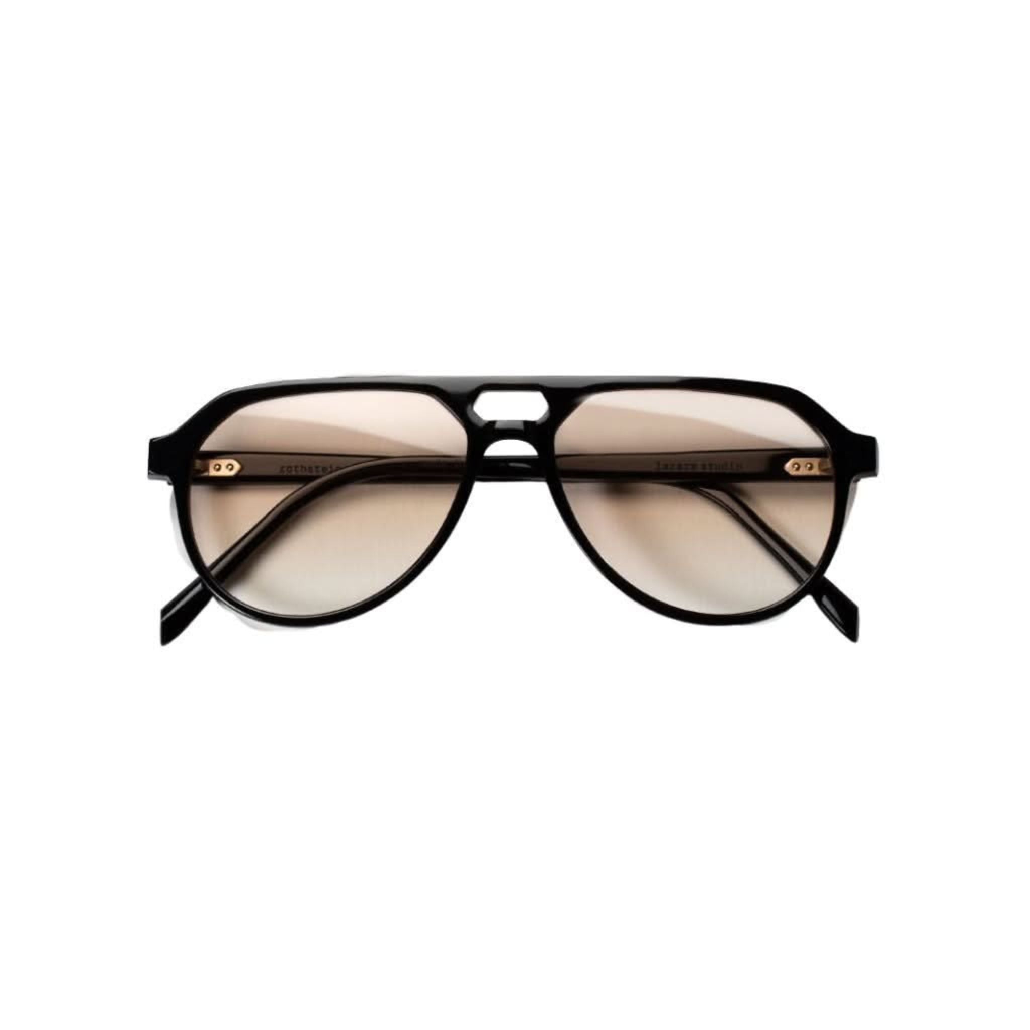 Lazare Studio ROTHSTEIN Back in Black Brille Frontansicht Aviator Schwarz Acetat Double-Bridge München Optiker Brillen Schneider