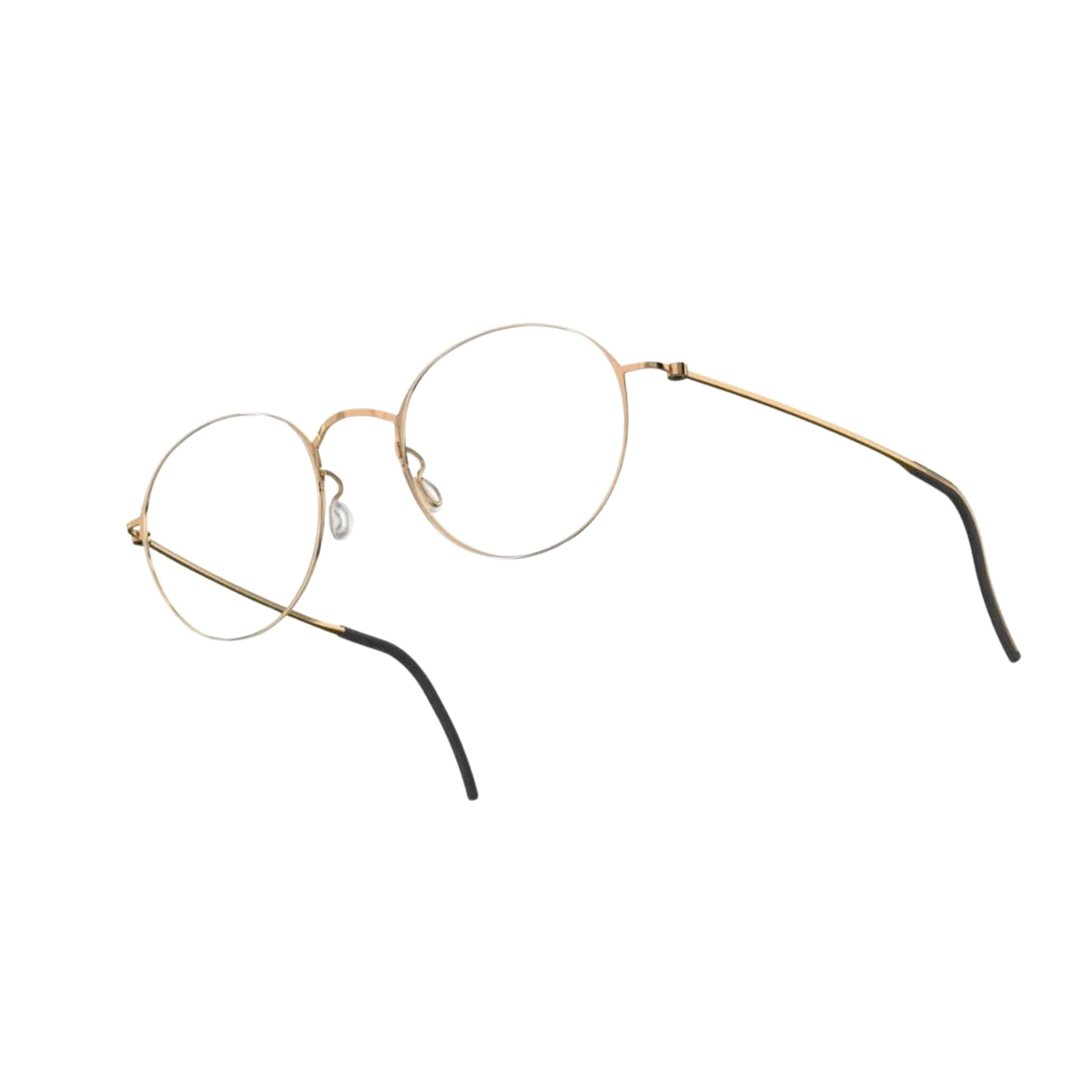 Seitenansicht der Brille 5504 von Lindberg, zeigt die schlanke Form und die feinen Details des leichten Titan. Exklusiv bei Brillen Schneider in München erhältlich.