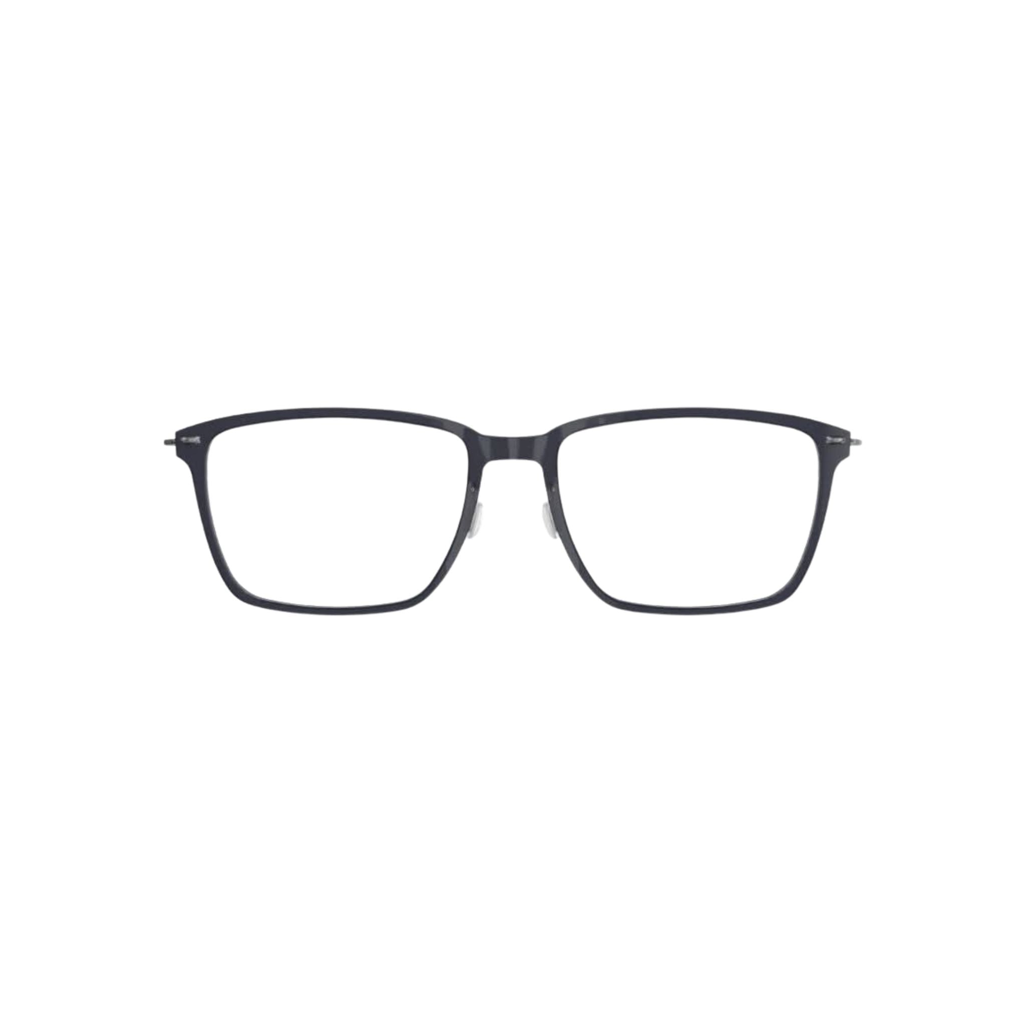 Brille Modell 6505 C06 von Lindberg – Frontansicht der grau-schwarzen Acetatfassung mit feinen, minimalistischen Titanbügeln. Jetzt erhältlich bei Brillen Schneider in München.