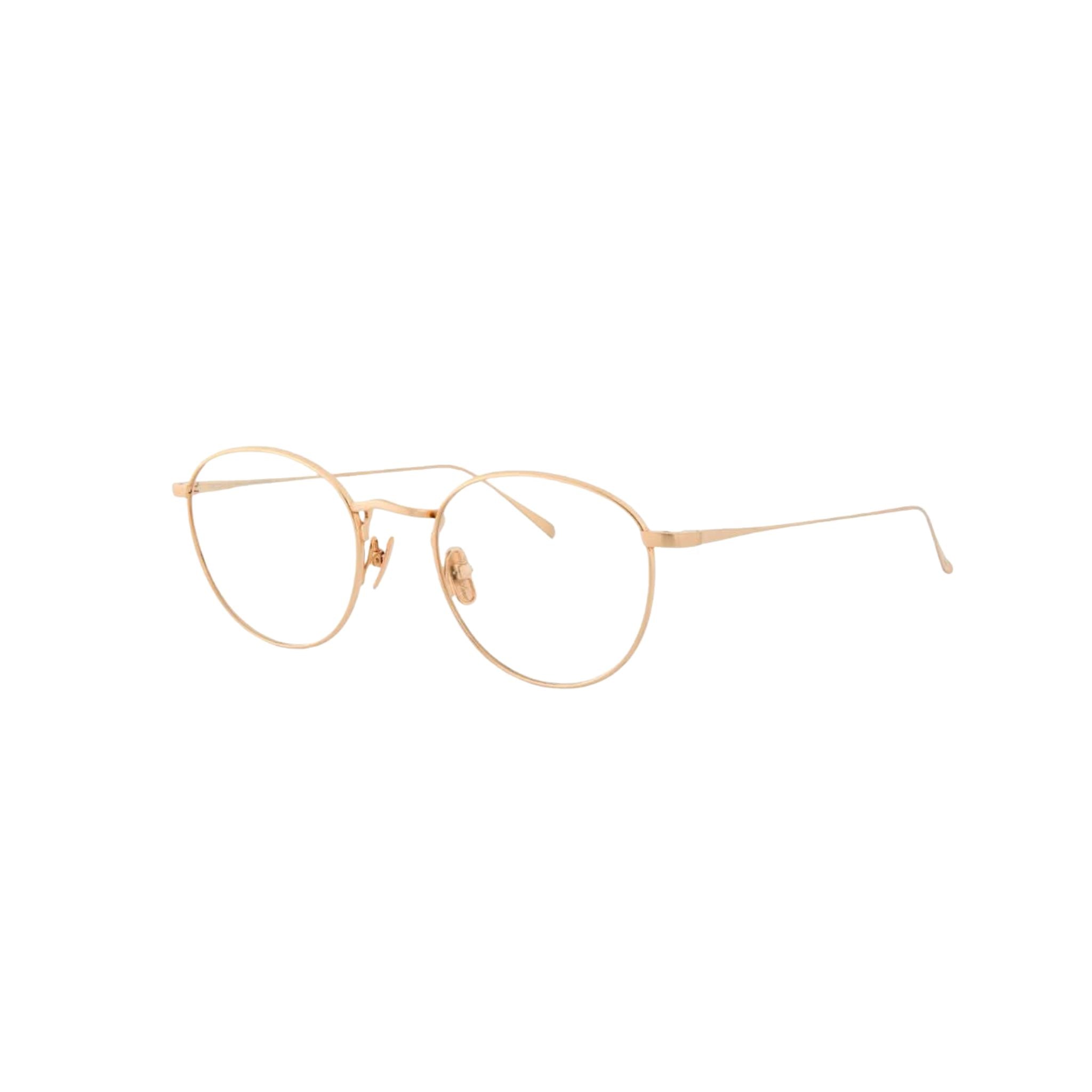 Seitenansicht der Lunor M9 01 Roségold satiniert – feine, handgefertigte Titanbrille mit mattem Finish bei Brillen Schneider München Maxvorstadt