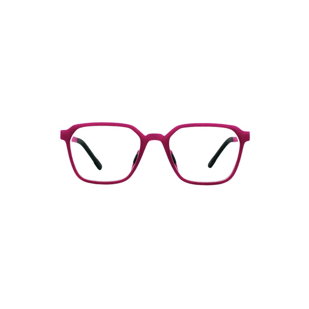 MANTI MANTI CARLO Purple Glow Kinderbrille – violette Oversize-Kinderbrille aus Bio-Kunststoff mit markanter eckiger Form, Frontansicht - Bei Brillen Schneider in München - Optiker für Kinder & Erwachsene seit 1970