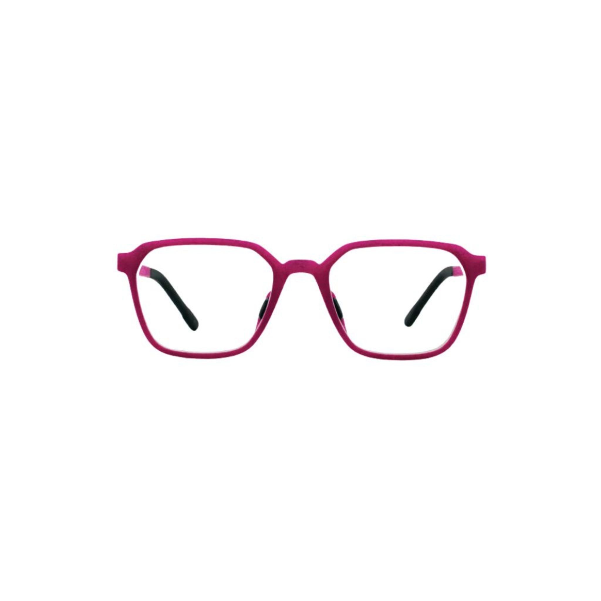 MANTI MANTI CARLO Purple Glow Kinderbrille – violette Oversize-Kinderbrille aus Bio-Kunststoff mit markanter eckiger Form, Frontansicht - Bei Brillen Schneider in München - Optiker für Kinder & Erwachsene seit 1970