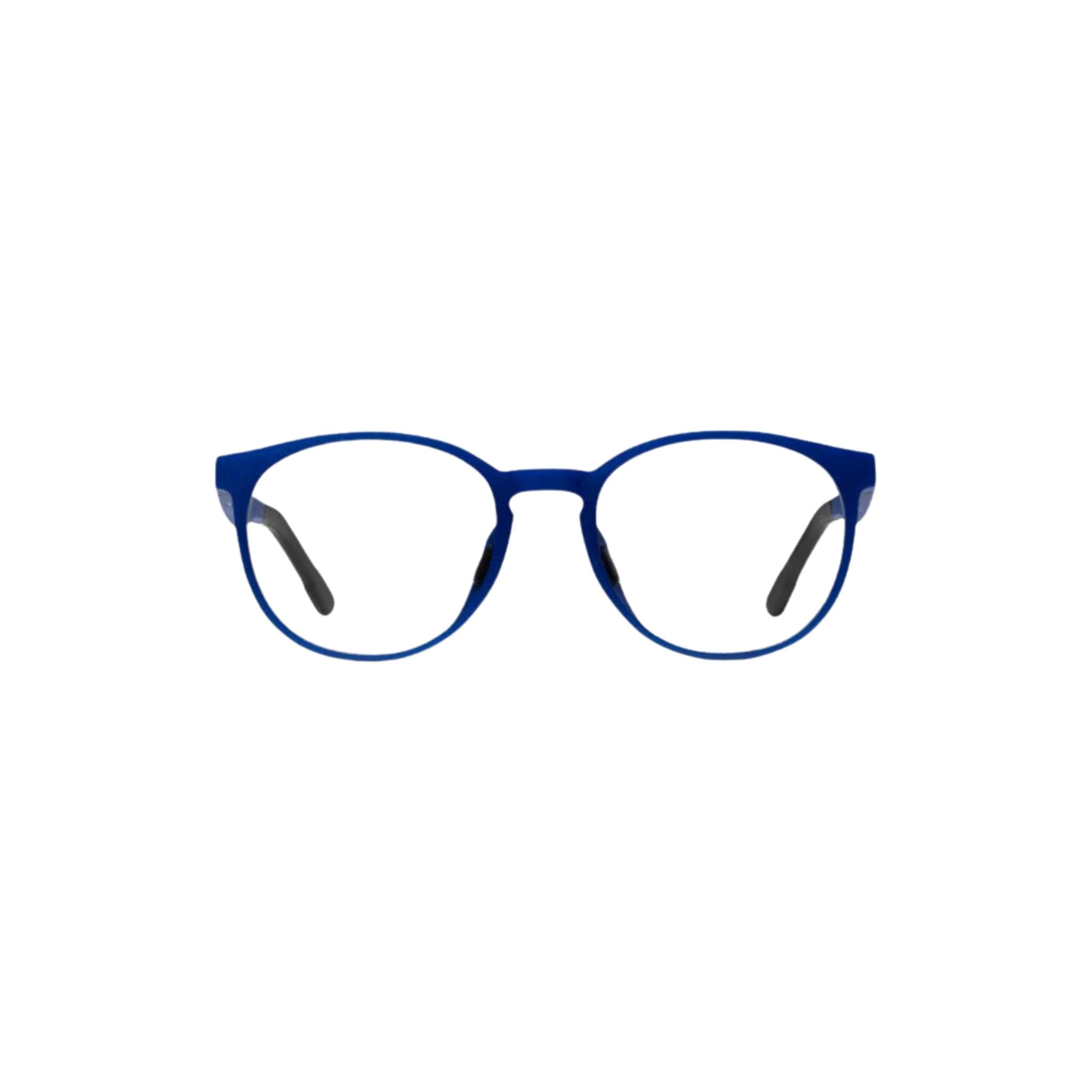 MANTI MANTI CASPAR Bold Blue Kinderbrille Frontansicht mit markanter Form in kräftigem Blau bei Brillen Schneider München - Kinderoptometrie und Beratung