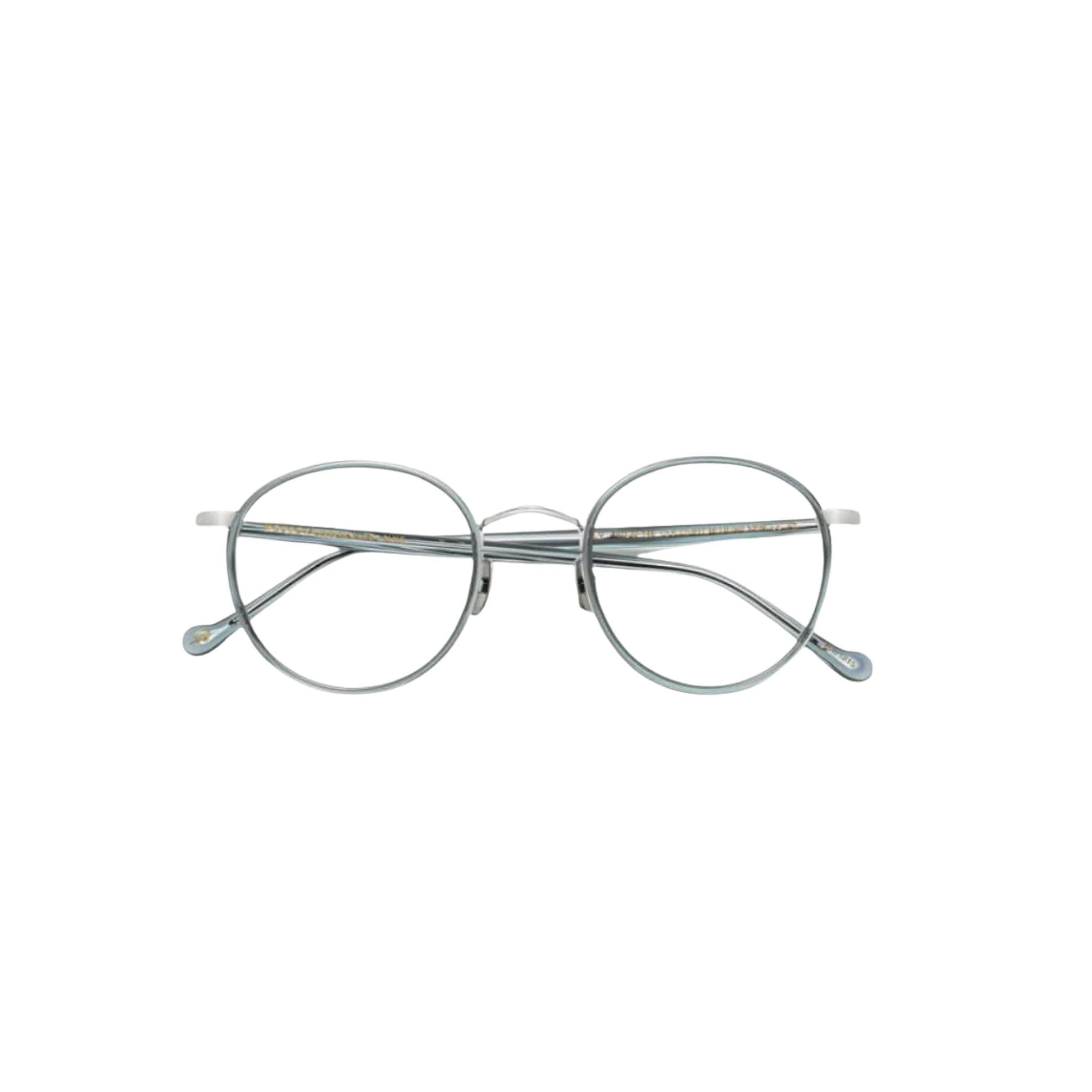 Designerbrille Moscot Zev Light Blue – Frontansicht markante Fassung mit Windsor Ring im New-York-Stil bei Optik Bartholomä München