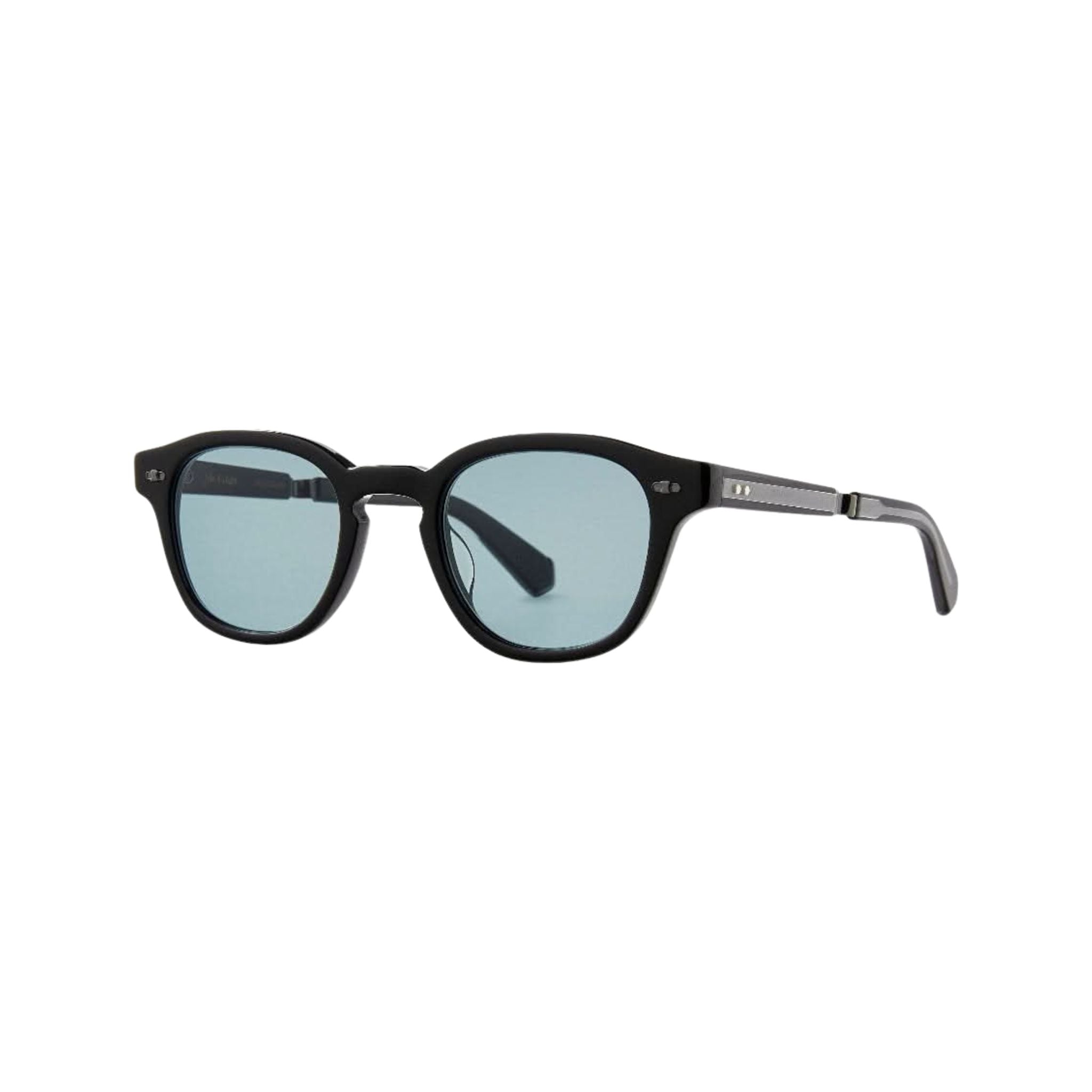 Seitenansicht der Sonnenbrille James S von Mr. Leight mit verzierten Bügel im charakteristischem Design – luxuriöse Brille bei Brillen Schneider in München“