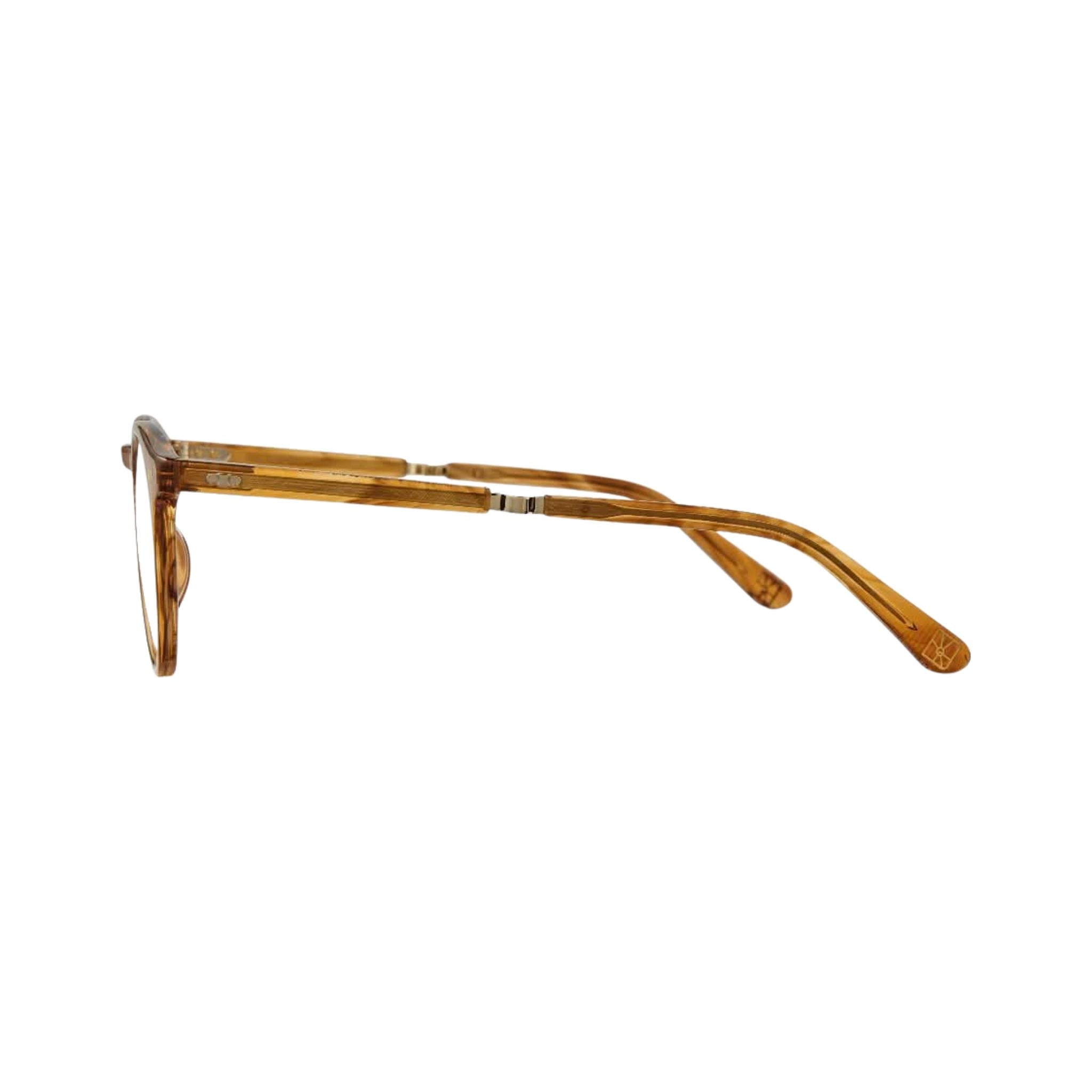 Detailansicht der Brille von Mr. Leight Luckman C in Marble Rye White Gold – präzise Verarbeitung und luxuriöse Oberflächenstruktur für eine exklusive Optik bei Brillen Schneider