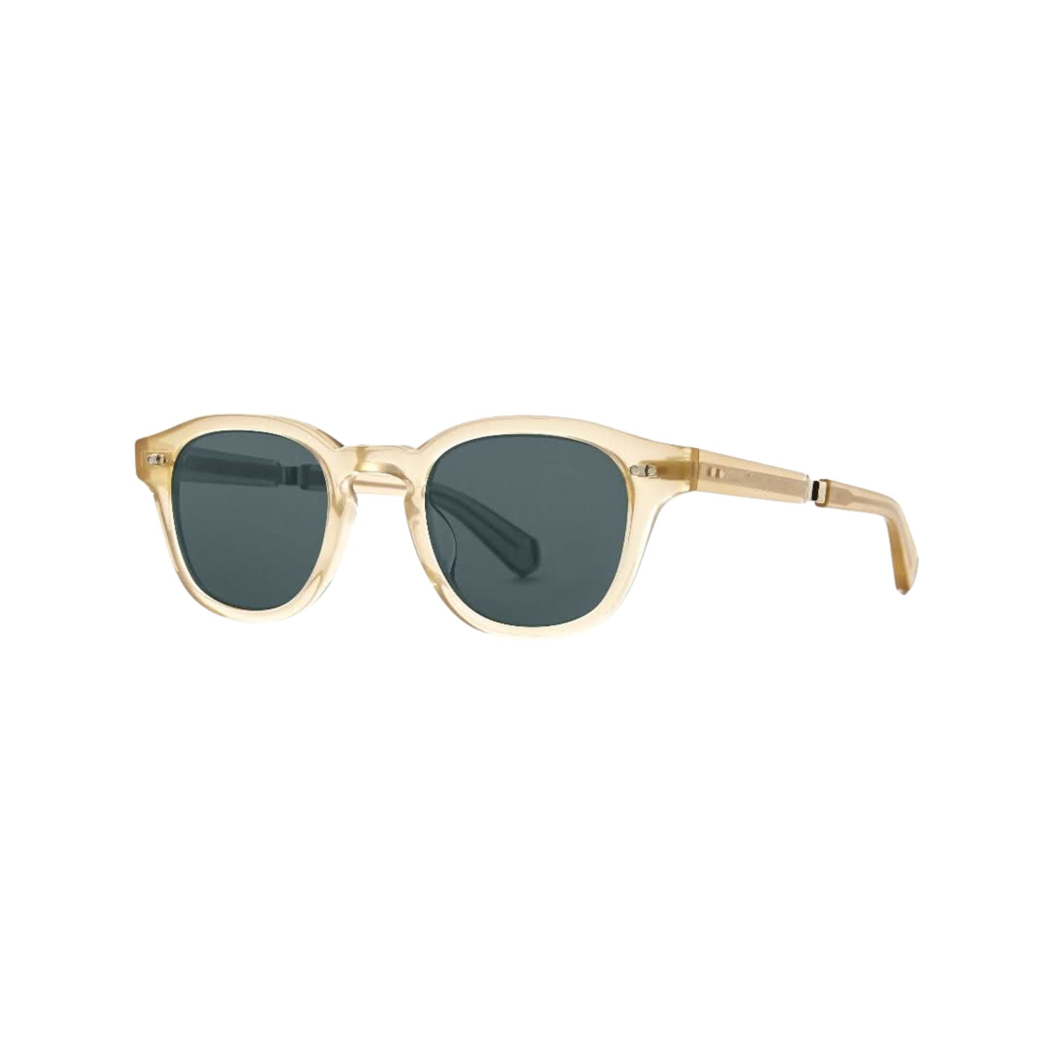 Seitenansicht der Sonnenbrille James S von Mr. Leight aus hochwertigen Acetat - und typischen Bügelverzierung jetzt bei Brillen Schneider entdecken