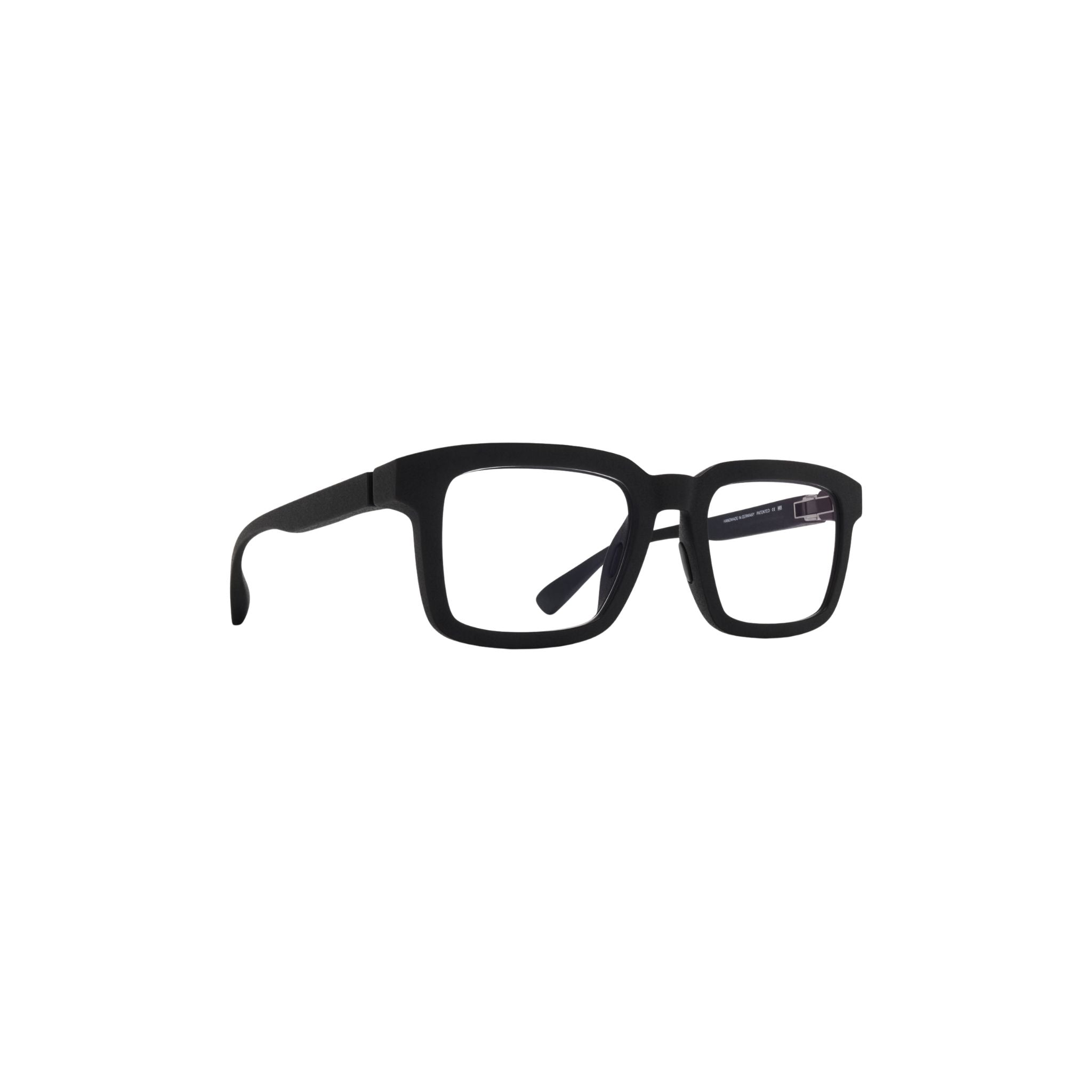 MYKITA CANNA 347 Brille Seitenansicht Pitch Black Schwarz Acetat markante Designerfassung handgefertigt Berlin München Optiker Optik Bartholomä