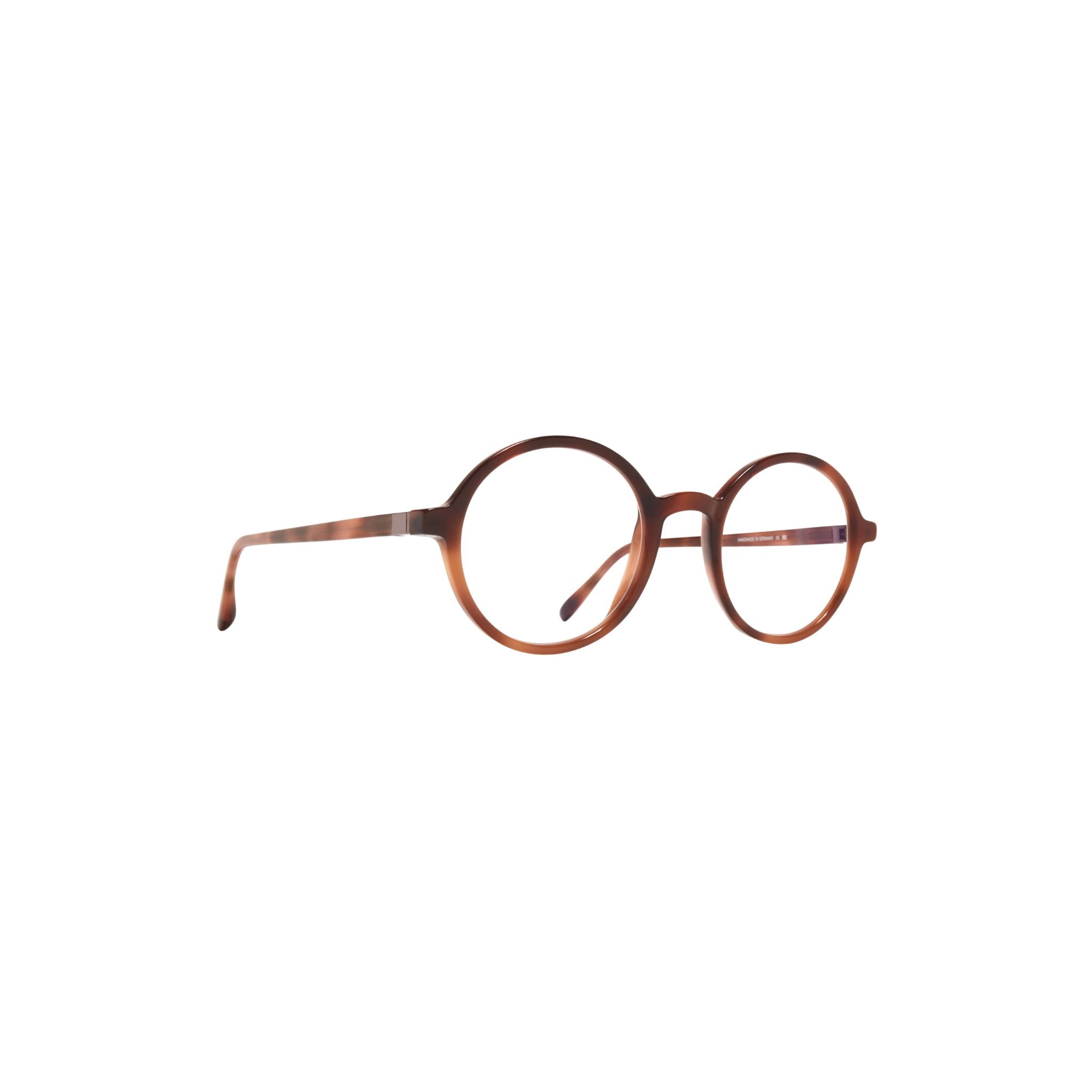 MYKITA JOJO 735 Brille Seitenansicht rund Zanzibar Silk Mocca braun Acetate Renew München Optiker Optik Bartholomä