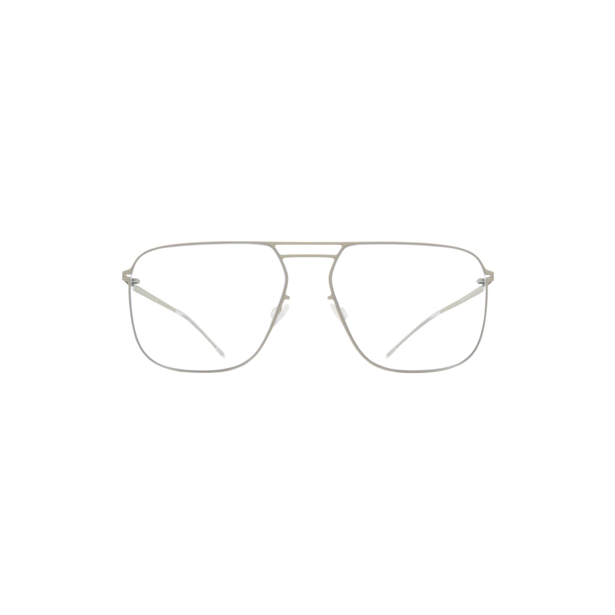 MYKITA MONDO 011 Brille Frontansicht Aviator Dove Grey Edelstahl Double-Bridge München Optiker Optik Bartholomä