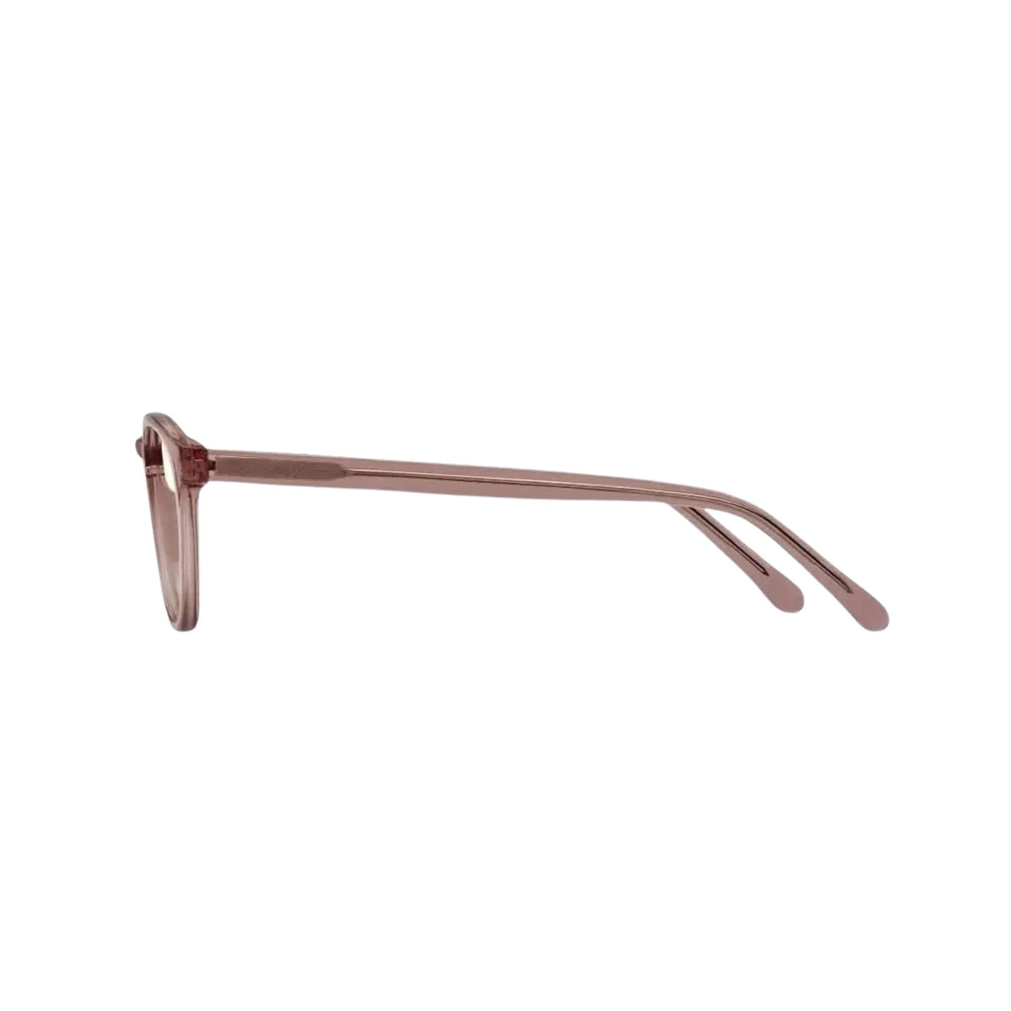 Die rosefarbene Nirvan Javan Paris 01:18 Brille mit nachhaltigen Acetat-Rahmen, ein elegantes Design, erhältlich bei Brillen Schneider, Ihrem Optiker in München für hochwertige Brillen.