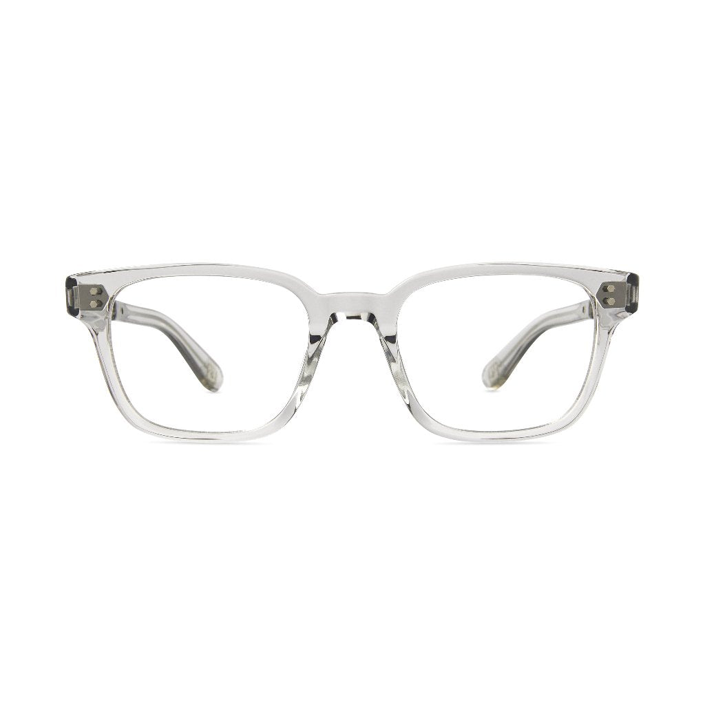 rontansicht der Mr. Leight Surveyor C Quicksilver Platinum Designerbrille – moderne Kombination aus hochwertigem Acetat in Quicksilver und edlen Platin-Akzenten für einen eleganten Look, erhältlich bei Brillen Schneider in München