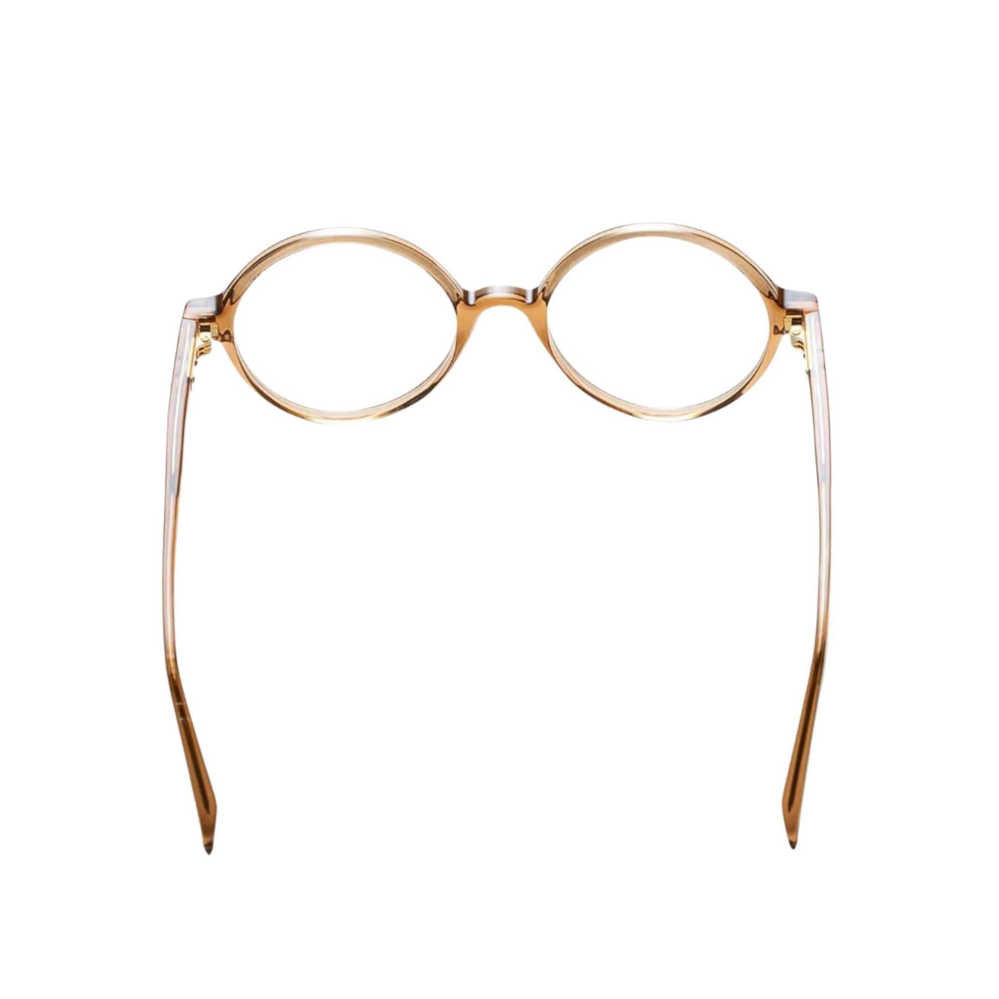 Elegante Panto-Brille Iris 10th  in limited Edtion mit Gold-Details von Oscar Magnuson erhältlich bei Brillen Schneider in München.