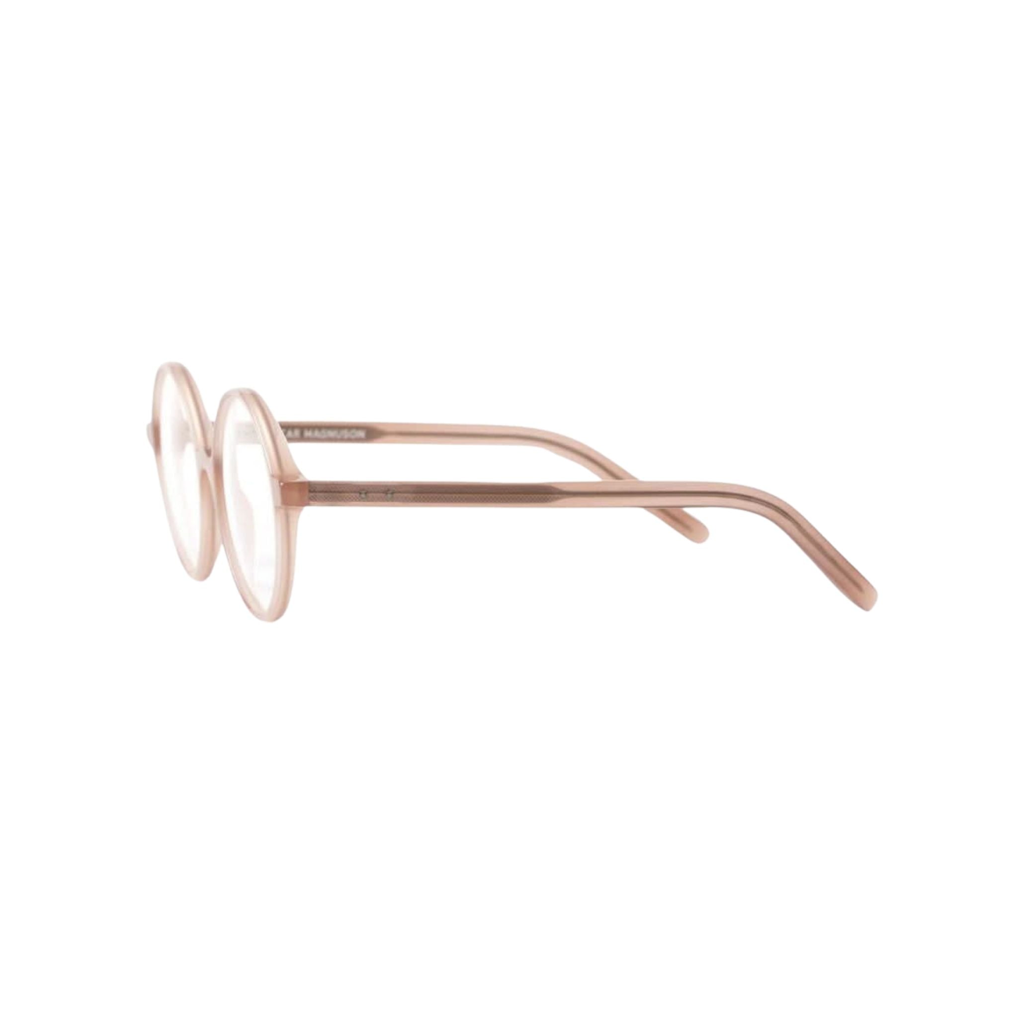 Seitansicht Brille Iris in pale grey von Oscar Magnuson - Designerbrille bei Brillen Schneider München.