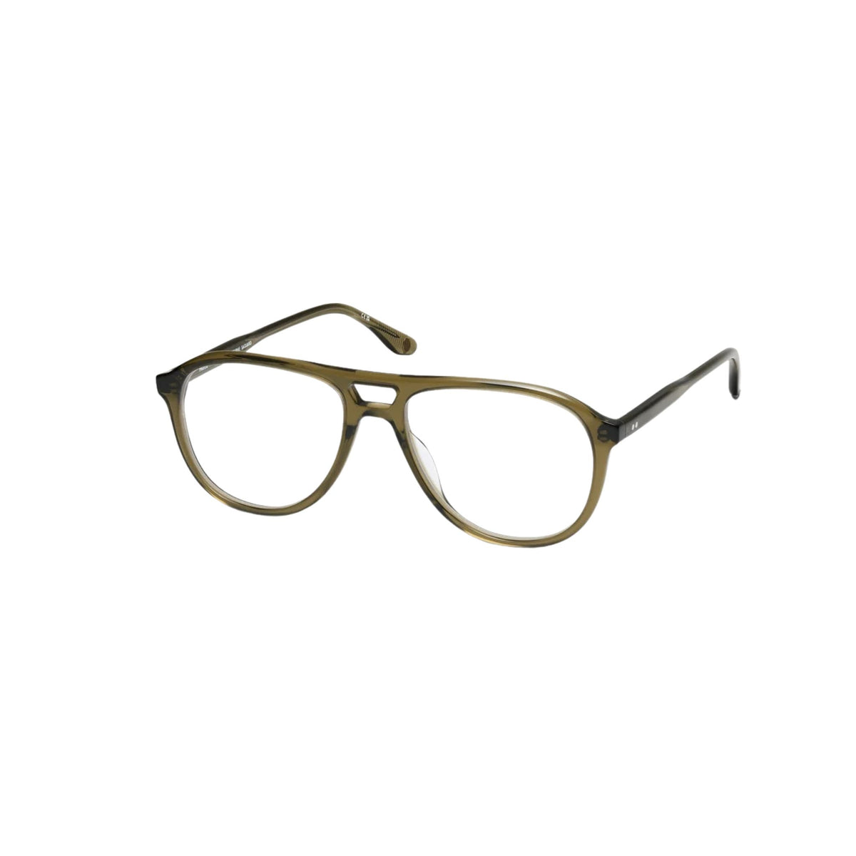Peter and May ARIA NOCTURNE LT23 Saguaro Brille Seitenansicht Aviator transparentes grünes Acetat Doppelsteg Optik Bartholomä München