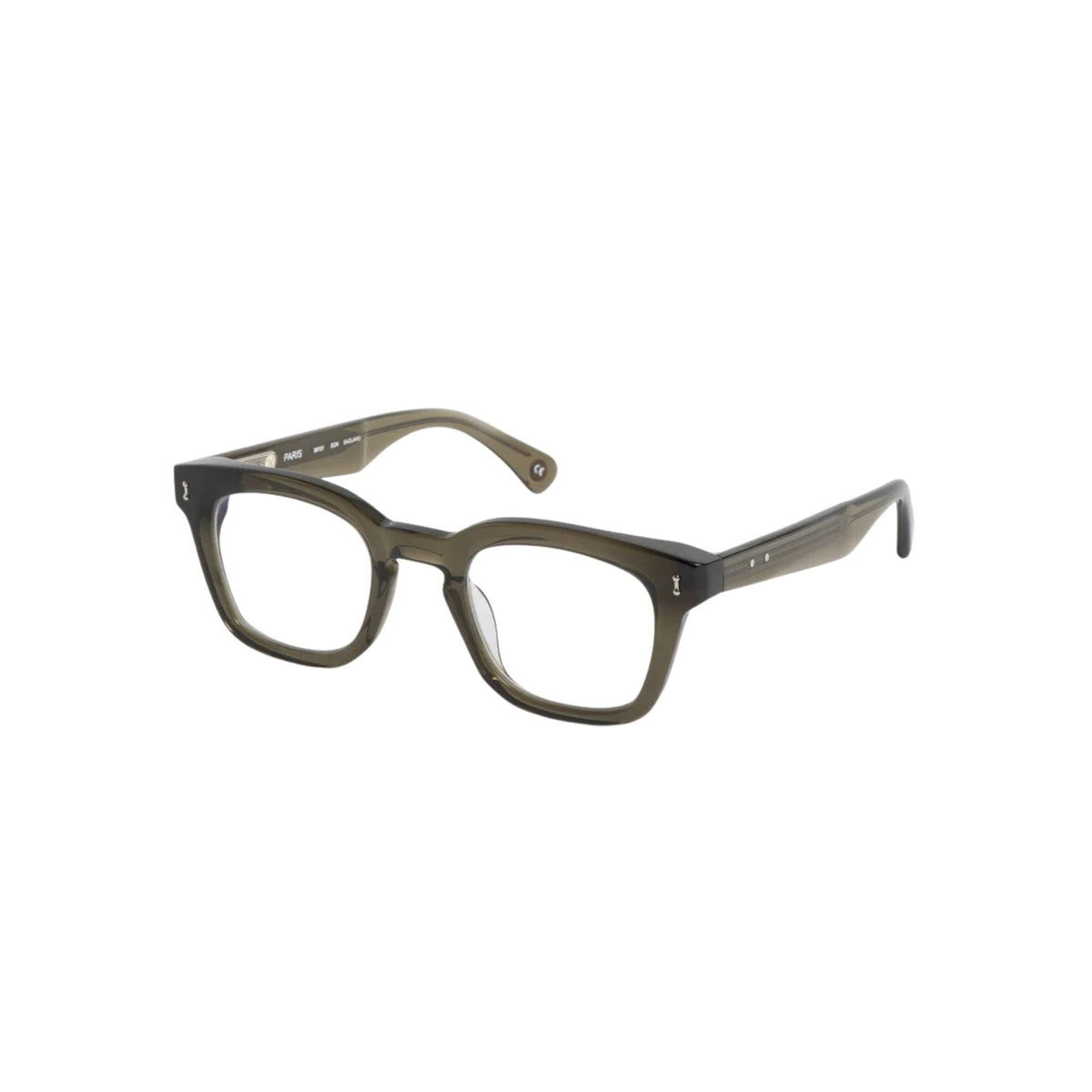 Peter and May SON S101 Saguaro grüne Acetatbrille mit breiten Bügeln Seitenansicht bei Optik Bartholomä München