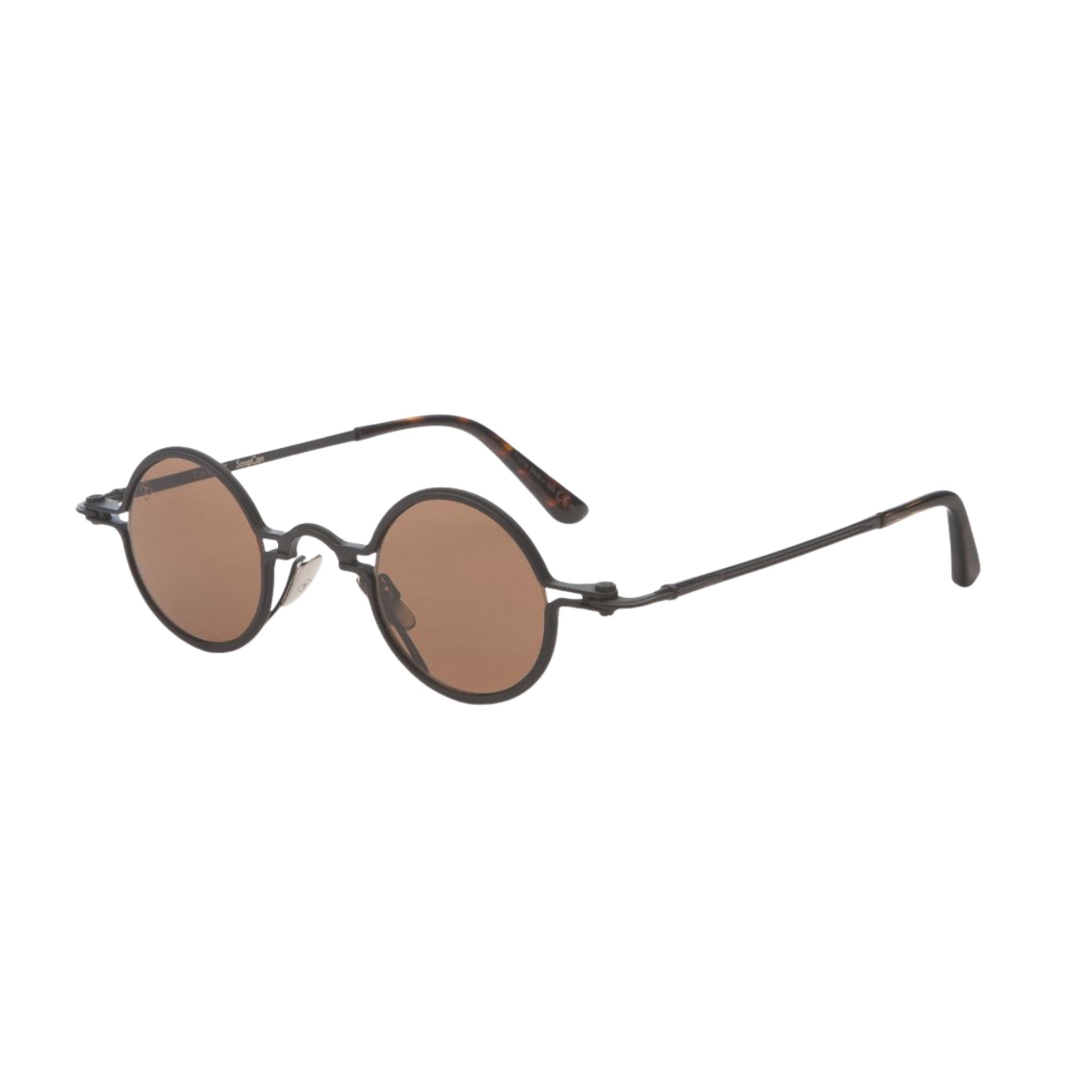 TAVAT Eyewear Atlas 40 Black Chrome Seitenansicht – leichte Designer-Sonnenbrille aus Metall exklusiv in München bei Optiker Brillen Schneider