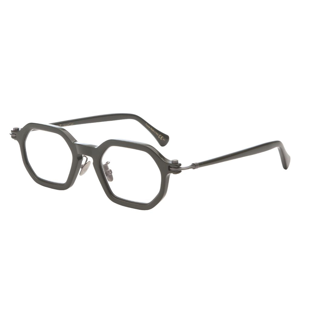 TAVAT Torch Forest Green Brille Seitenansicht Acetat grün Metallbügel Italien München Optiker Brillen Schneider