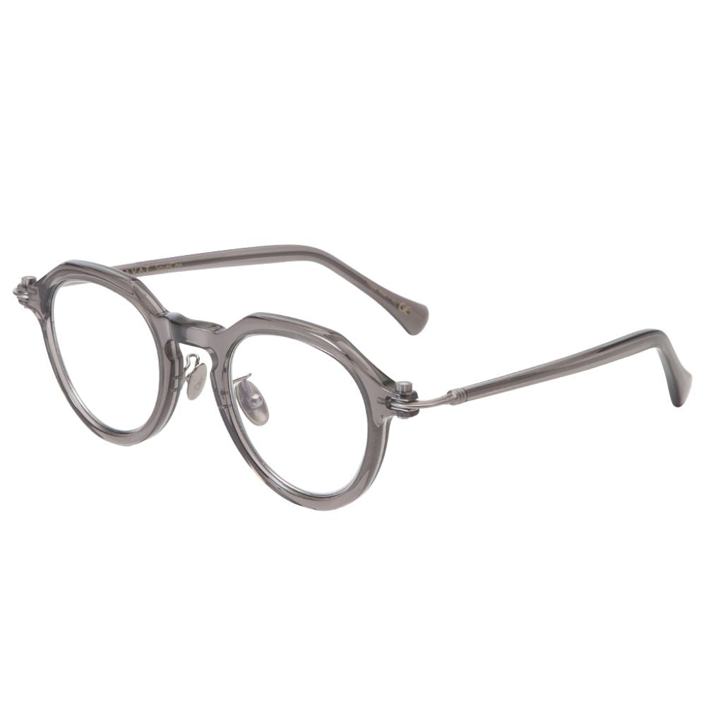 TAVAT Wink Slate Grey Brille Seitenansicht Acetat grau transparent Metallbügel Italien München Optiker Brillen Schneider