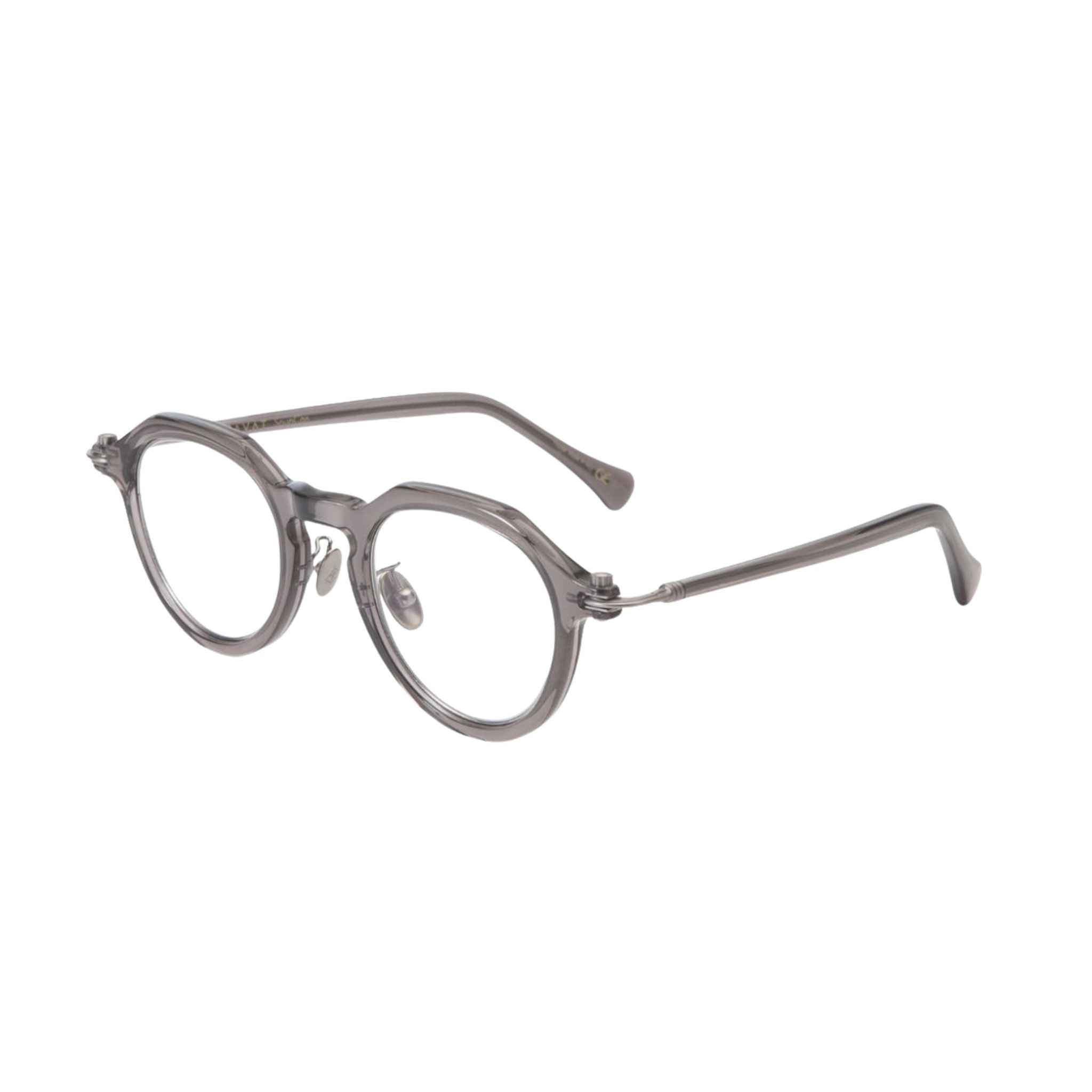 TAVAT Wink Slate Grey Brille Seitenansicht Acetat grau transparent Metallbügel Italien München Optiker Brillen Schneider