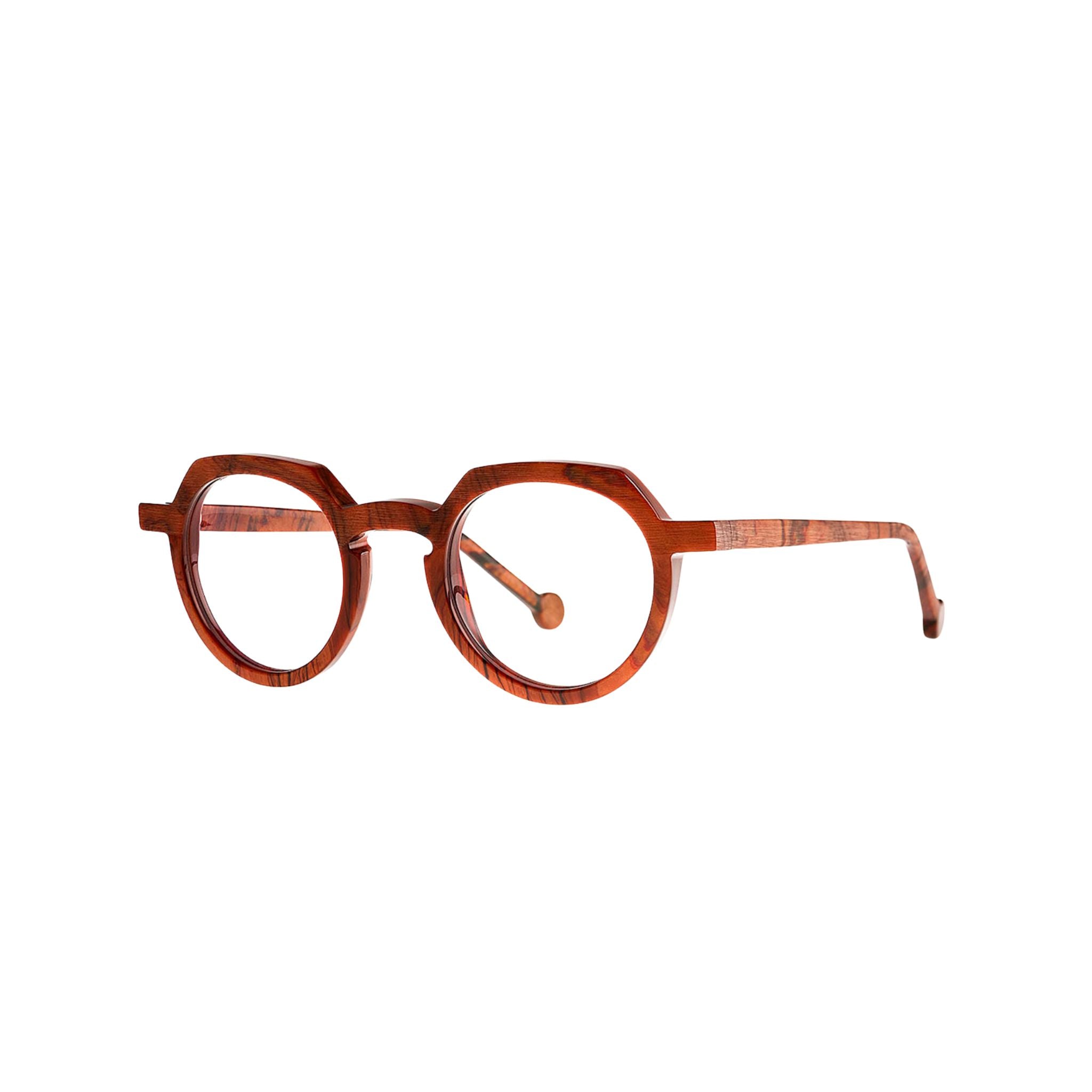 Theo COMMON OSTRICH 46 Brille Frontansicht oval Braun Acetat Struktur München Optiker Brillen Schneider