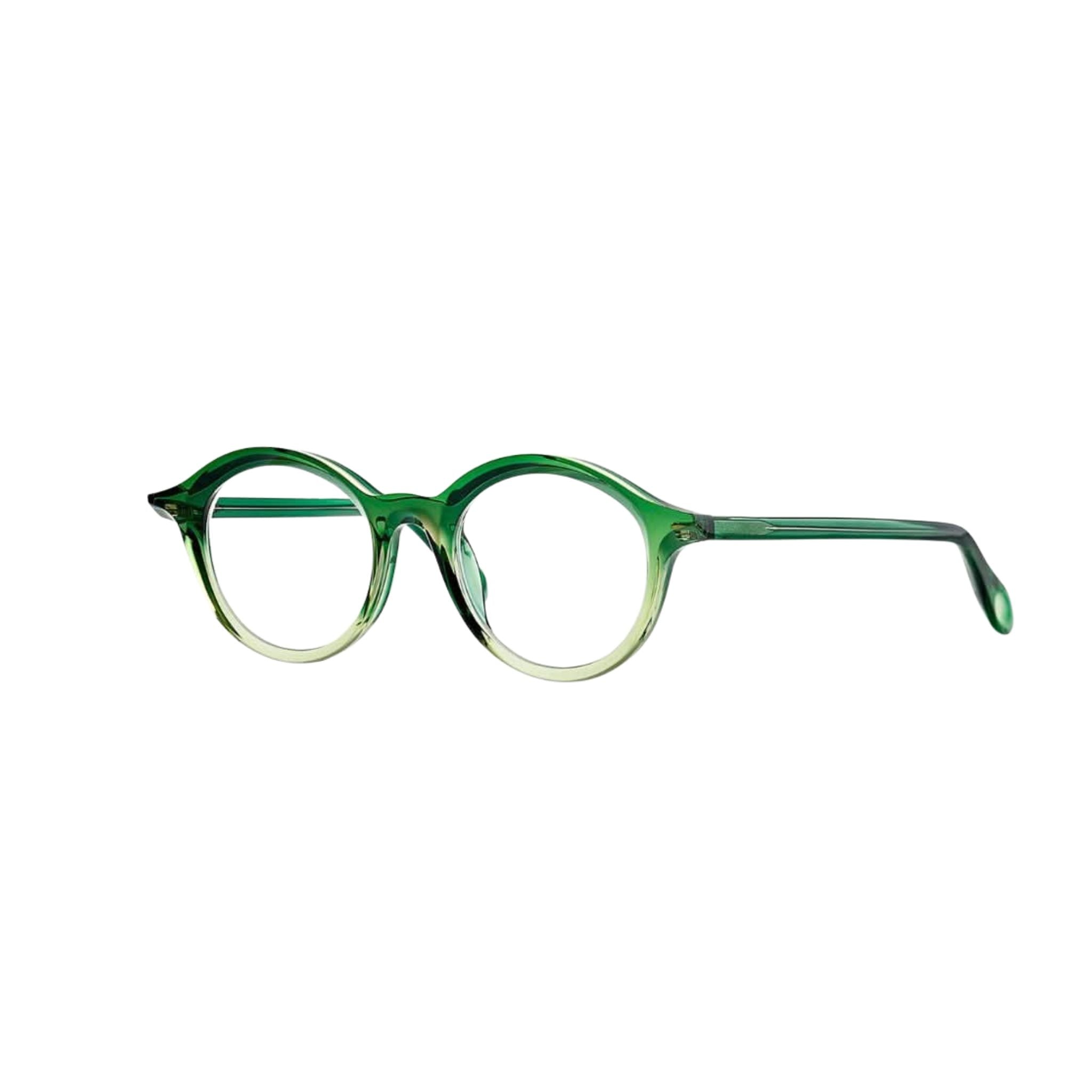 Theo Eyewear Brille Modell Dagbreek 11 mit grünem Farbverlauf – stilvolle Designerbrille bei Brillen Schneider in München, perfekt für anspruchsvolle Brillenträger.