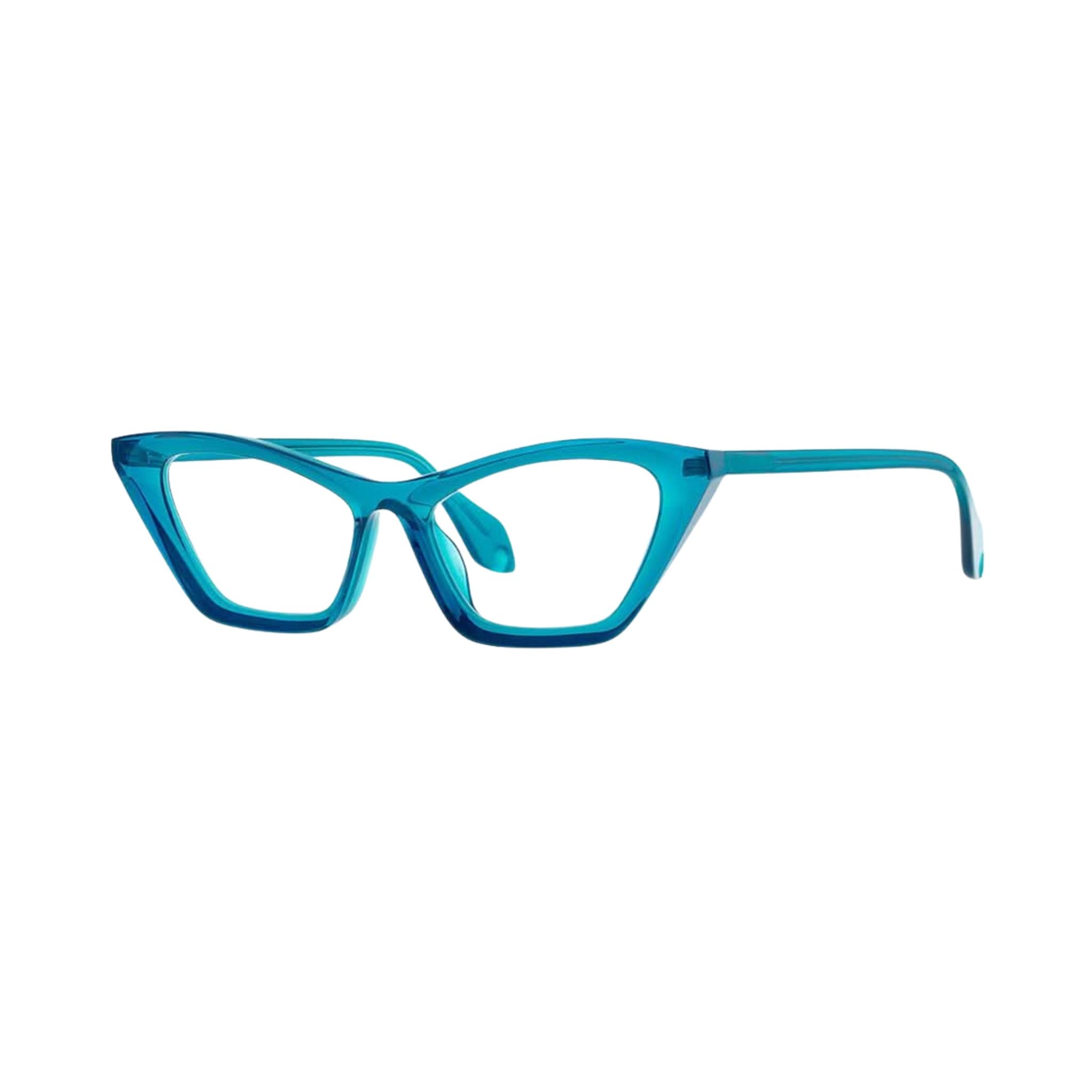 Theo Eyewear Mille+89 Brille in Blau, modernes Design mit hochwertigem Rahmen. Entdecken Sie dieses stilvolle Modell bei Brillen Schneider in München für perfekten Tragekomfort.