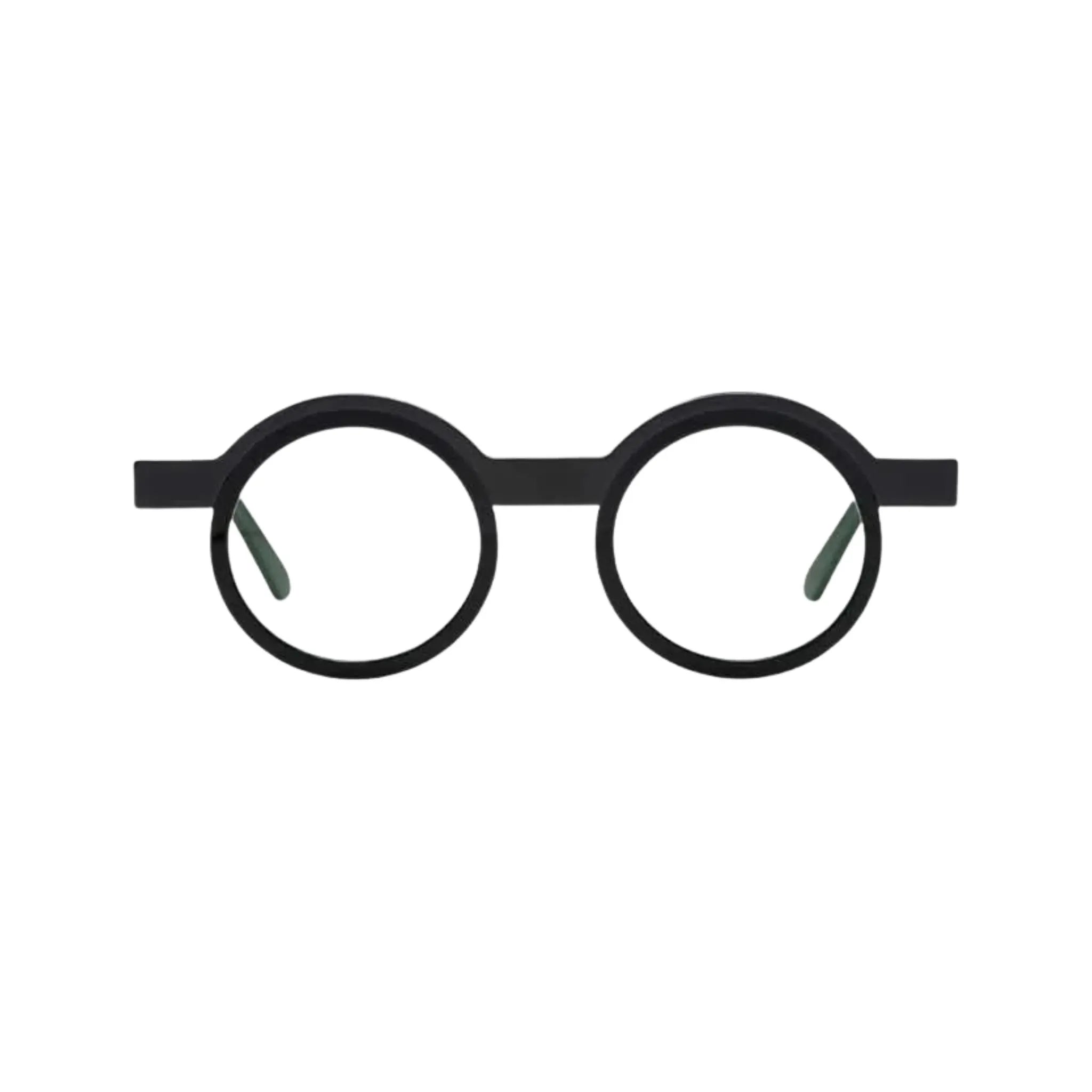 Frontansicht Veronika Wildgruber Eyewear Tyrell in black - Bauhaus Designerbrille  bei Brillen Schneider in München entdecken