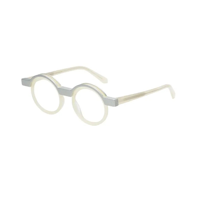 Seitenansicht Veronika Wildgruber Eyewear Tyrell in silver lemon - aus Aluminium für federleichtes Tragen jetzt bei Brillen Schneider beraten lassen.