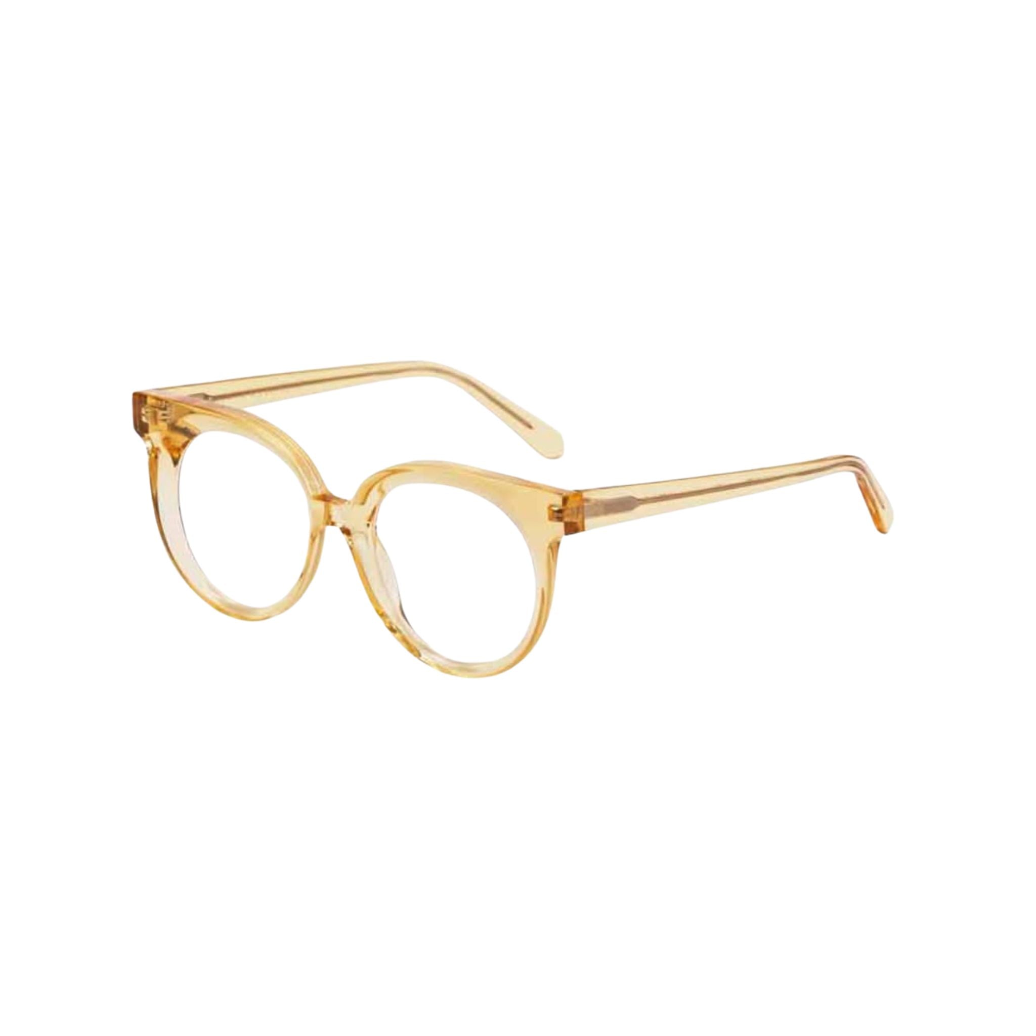 Seitenansicht von Veronika Wildgruber Eyewear Brille in amber - aus nachhaltigen Acetat bei Brillen Schneider in München